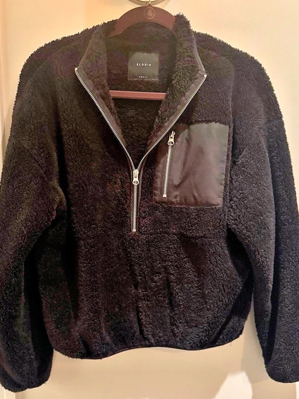 Women’s Elodie Teddy Fleece Jacket in Black Size Small
